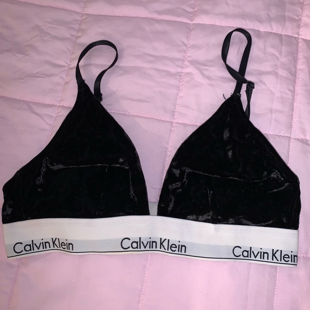Calvin Klein velvet bralette